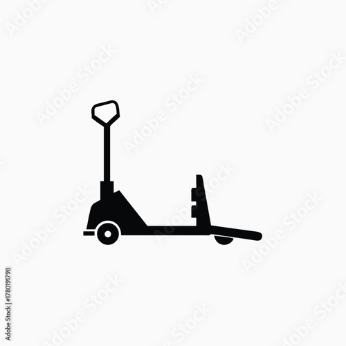  pallet jack icon silhoutte vector style template