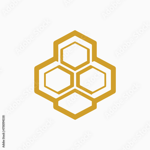 collagen icon a honeycomb like structure template