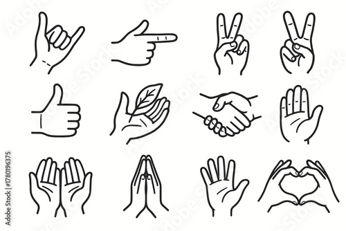 Handshake icon vector praying hand hands icons cupped palm heart gesture gestures
