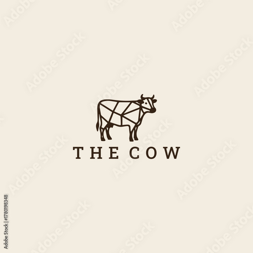 Cow logo template vector illustration design