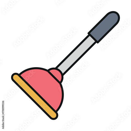 toilet plunger icon vector design template