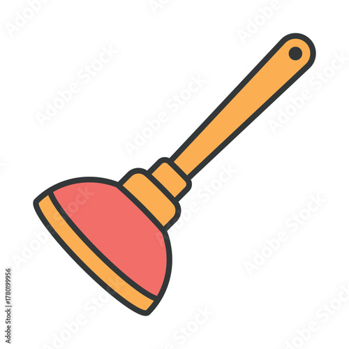 toilet plunger icon vector design template