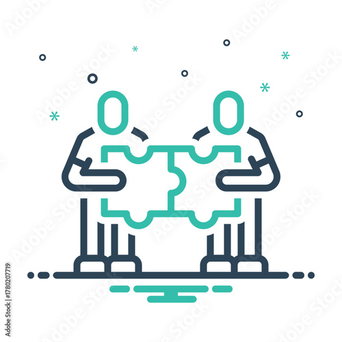 Mix icon for joint partnership