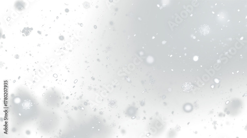 画面右から強い光_降り続ける雪_透過素材