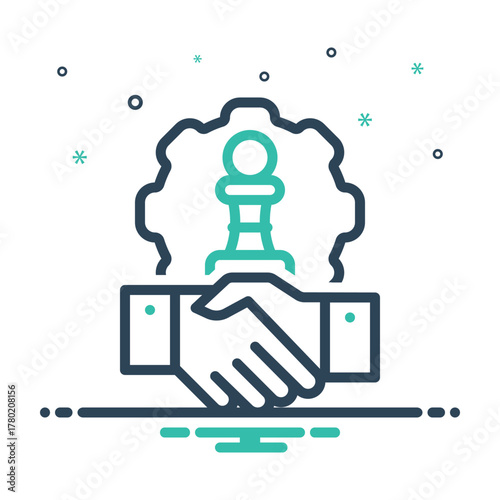 Mix icon for strategic partnership