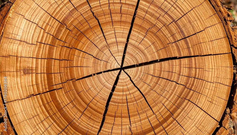 Fototapeta premium Tree trunk crosssection.