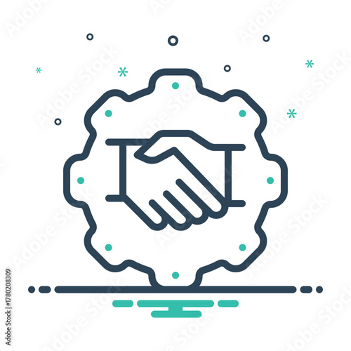 Mix icon for collaborative alliance