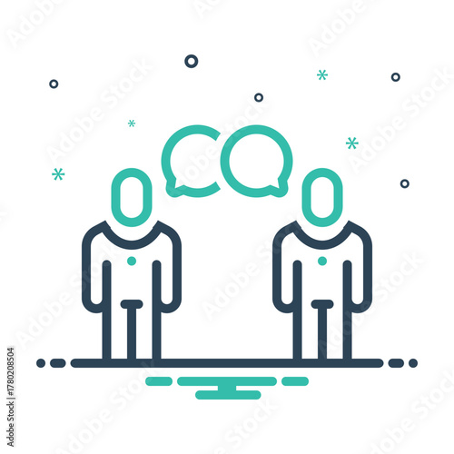 Mix icon for communication skills