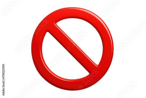 Free Download Red glossy prohibition symbol representing stop, no entry, blocking or forbidden access with a transparent background - GFXLoad