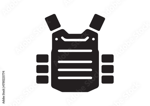 Body armor icon, Body armor solid vector