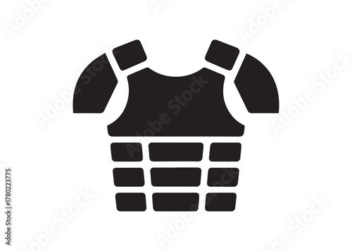 Body armor icon, Body armor solid vector