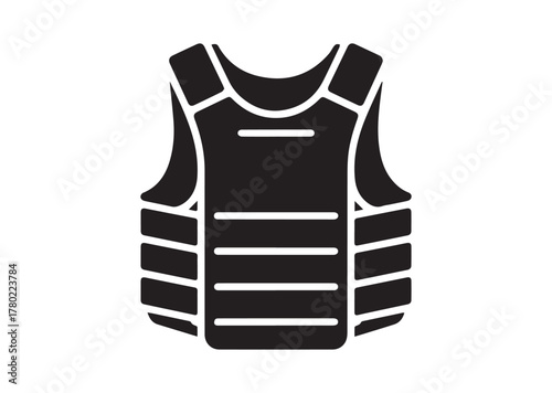 Body armor icon, Body armor solid vector