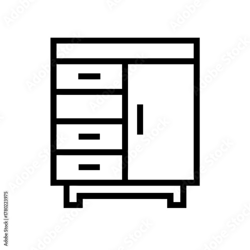 Wardrobe with drawers, furniture for clothes storage