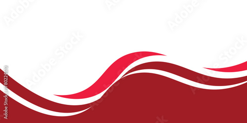 Curved red background. Curved Header and Footer Elements. vector illustration eps10