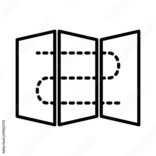 Travel, education and a teacher with students on school field trip, Location pin map line icon set