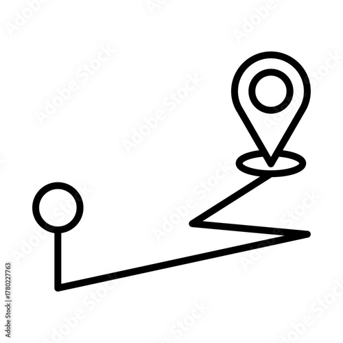 Travel, education and a teacher with students on school field trip, Location pin map line icon set