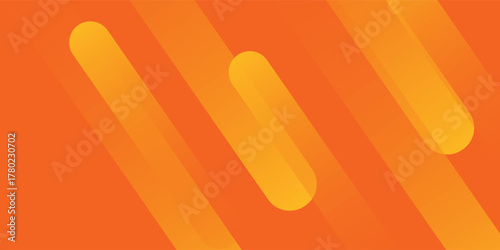 Abstract orange gradient background, with trendy geometric graphic design. Simple minimal square and dots halftone yellow and orange gradient