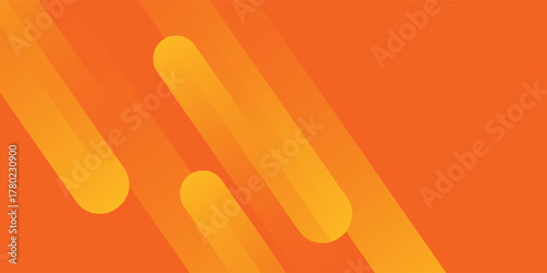 Abstract orange gradient background, with trendy geometric graphic design. Simple minimal square and dots halftone yellow and orange gradient