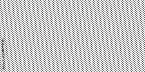 Thin diagonal line seamless pattern. Repeated fine slash lines background. Pinstripe wallpaper. Black and white tilted slanted strip backdrop. Repeating oblique linear texture overlay
