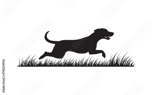 black dog silhouette