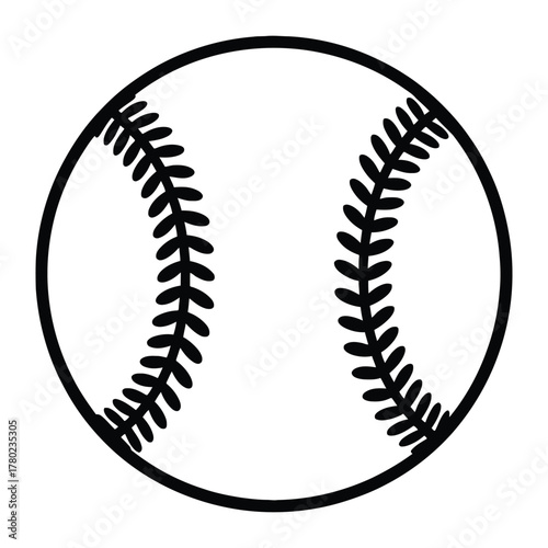 Black and White Baseball Ball