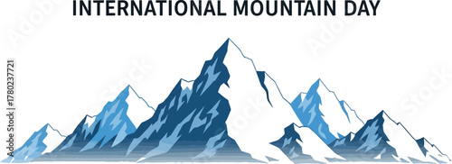 International Mountain Day logo with snowcapped peaks