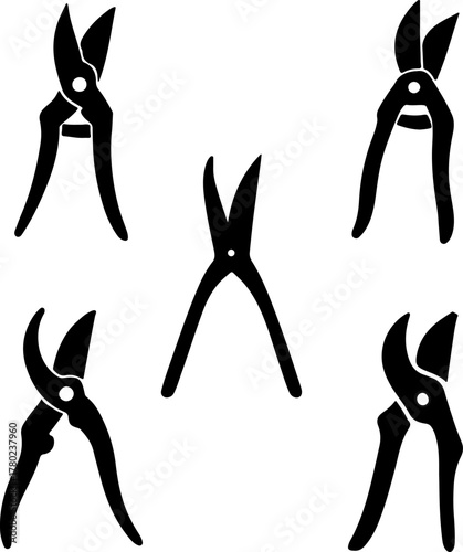 Pruning shear silhouette illustration, pruning shear vector art, pruning shear vector, pruning shear art design