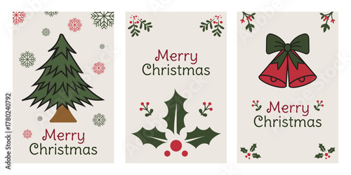 Christmas greeting cards, religious celebration designs