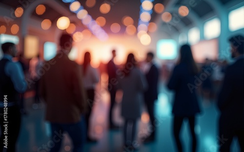 Wallpaper Mural Blurred shot of business people at party in office center. High quality Torontodigital.ca