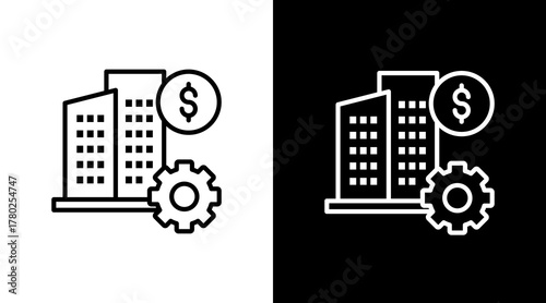 Asset Management  White Icon Set Design