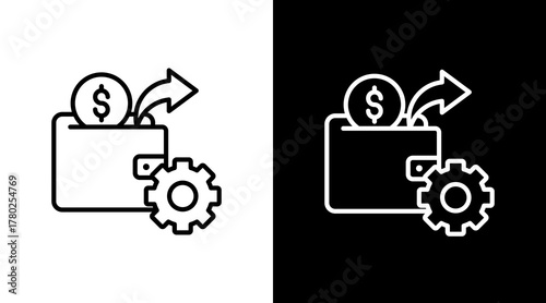 Expenditure  White Icon Set Design
