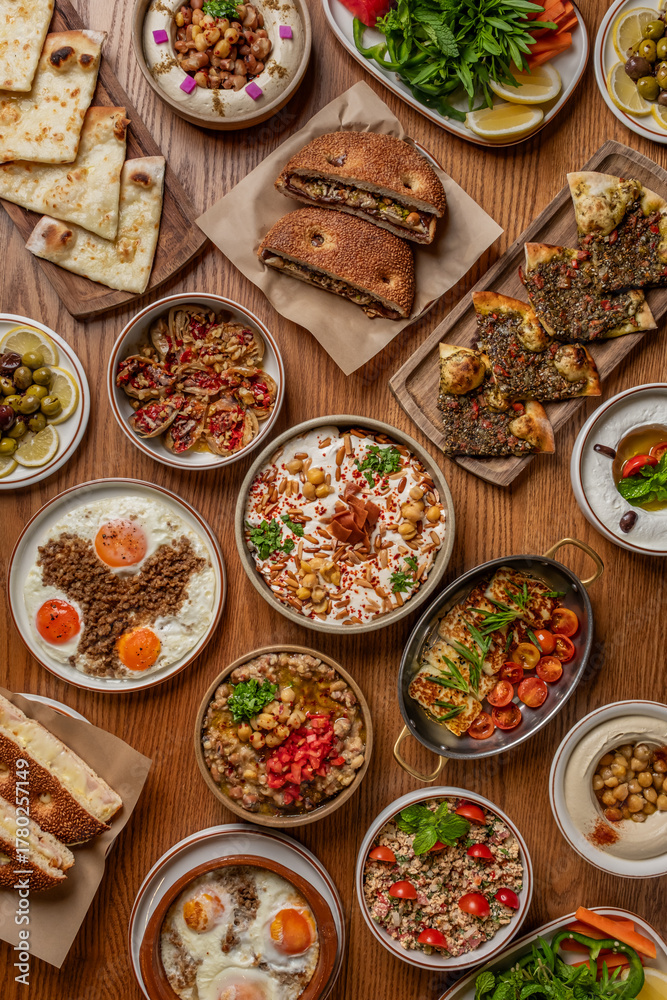 Fototapeta premium The best of Lebanese Food in Dubai - UAE - Lebanese cuisine