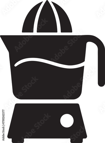 Electric juicer citrus style icon representing fresh juice, kitchen appliance, and healthy drinks.