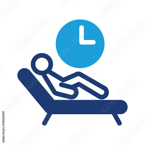 sleep rest clock colored icon vector design good for web or mobile app