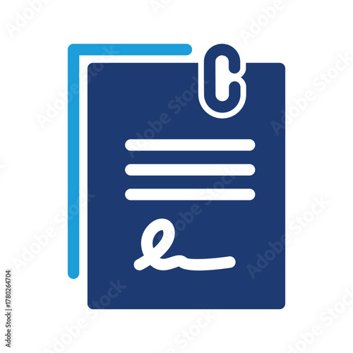 signed contract colored icon vector design good for web or mobile app