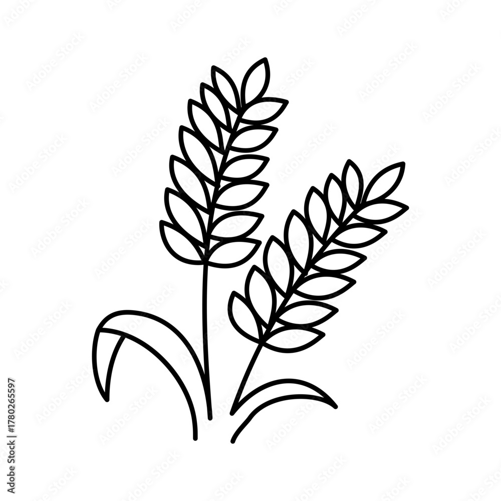 Fototapeta premium Wheat Icon