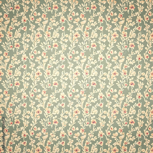 Watercolor floral pattern of hand-painted wildflowers and sprawling leaves tied with a sheer ribbon on a bright white silk background, created for wallpaper and fabric, illuminated with diffused	