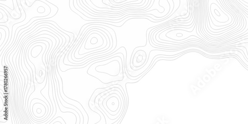 Modern location discovery vector topo map design White curve grid relief area background. topographic dynamic landscape diagram wave Topographic map geographic line texture.	
