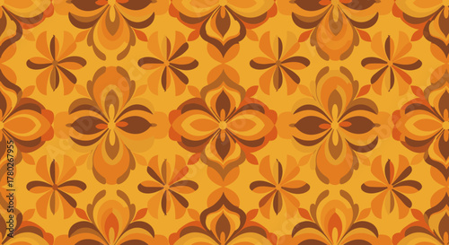 Retro 70s Groovy Seamless Vector Pattern