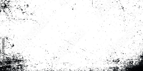 This high resolution abstract texture features dynamic black ink splatters and distressed grunge effects on a clean white background.