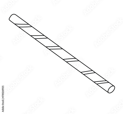 Cute cartoon hand drawn vector iron rod outline.