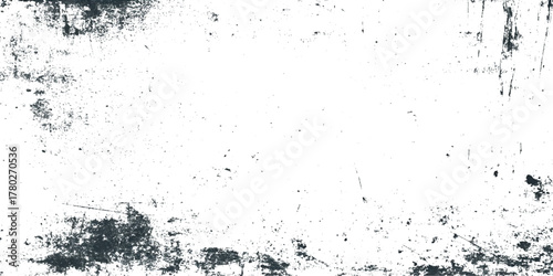 Dynamic abstract grunge texture featuring bold black ink splatters, drips, streaks, and chaotic scratch marks on a transparent.