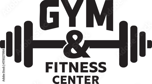Gym and fitness center logo