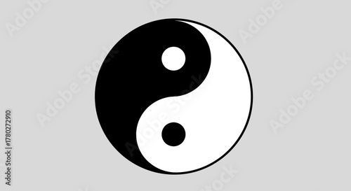Iconic Yin Yang symbol representing balance harmony and duality in black and white