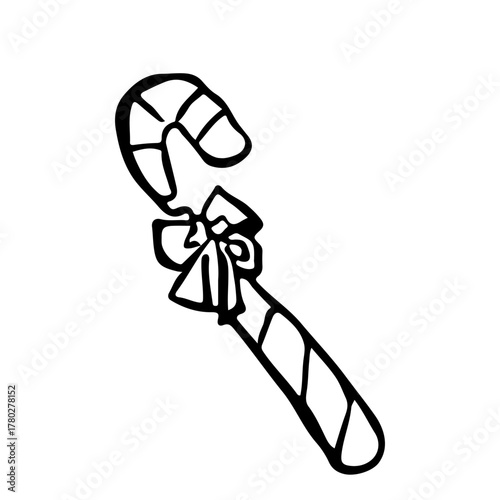 black handrawing candy, chocolate christmas elemenet design