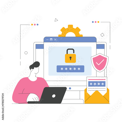 Protecting data and transactions with strong authentication Illustration  