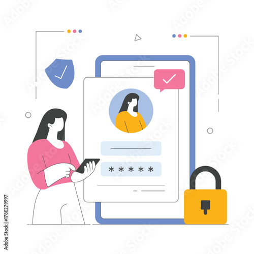 Securing user accounts with strong credentials Illustration  