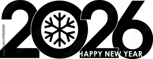 2026 happy new year with snowflake