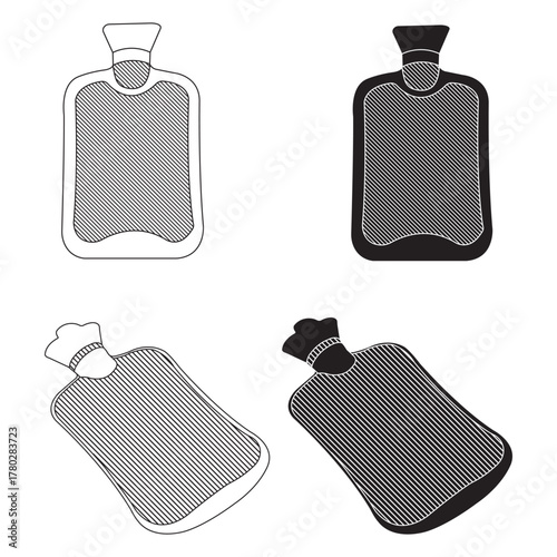 Hot water bag icon design