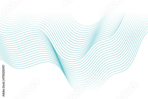 Bright blue liquid linear waves abstract futuristic tech background